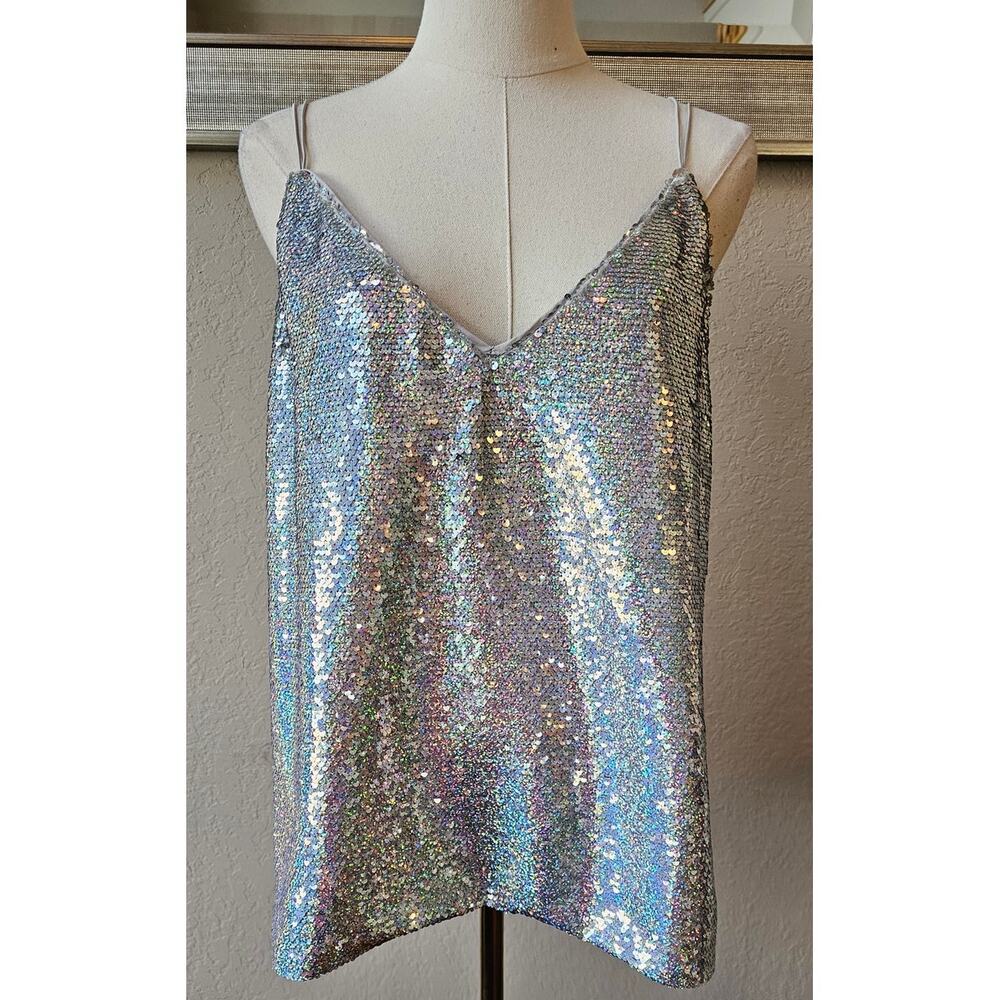 ASOS Iridescent Sequin V-Neck Cami Top